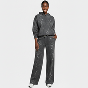 Women's Casual Hooded Sweatshirt & Wide-Leg Pants Leopard Print Set