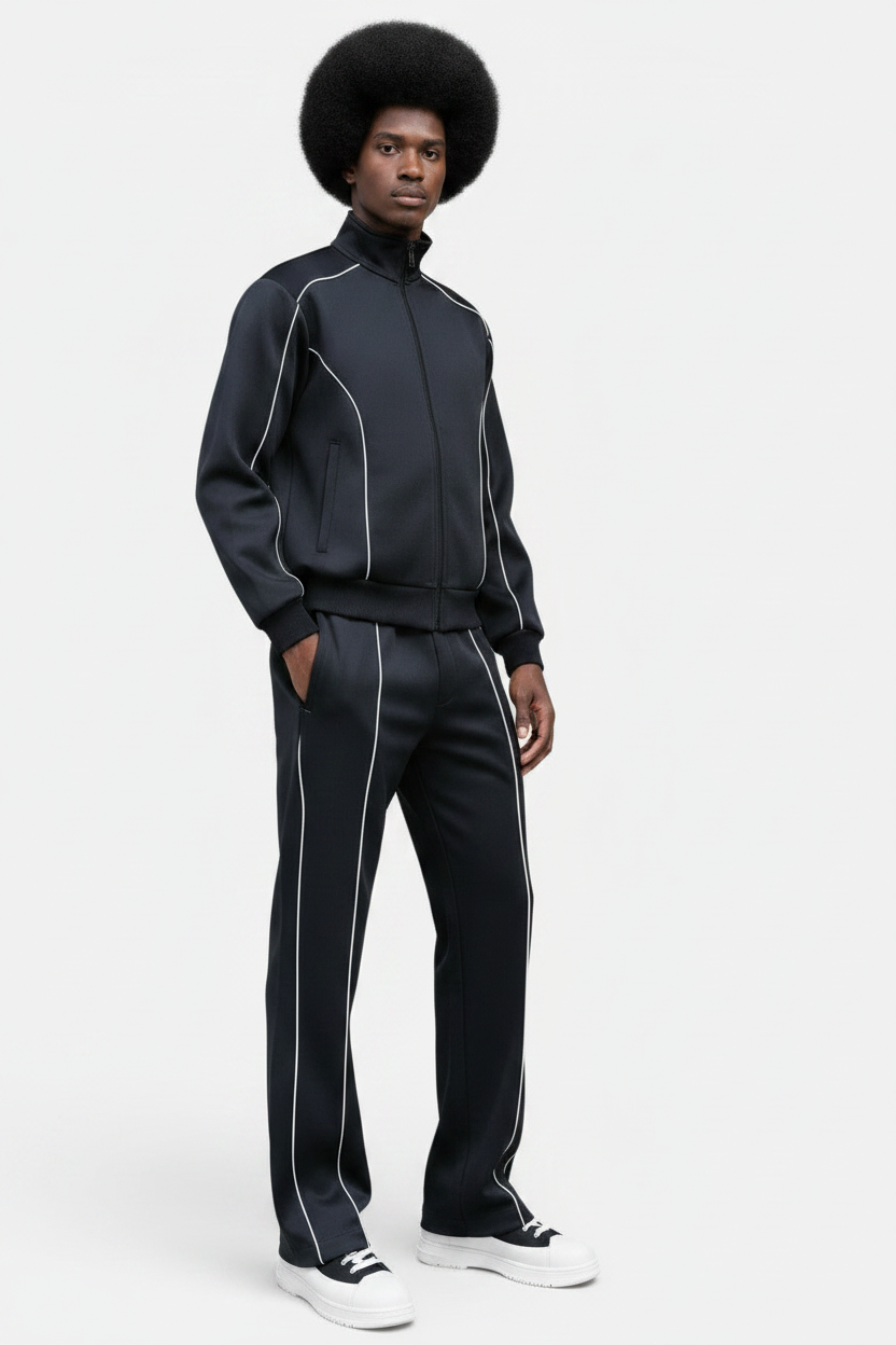 Men's Sleek Casual Wide-Leg Sports Suit