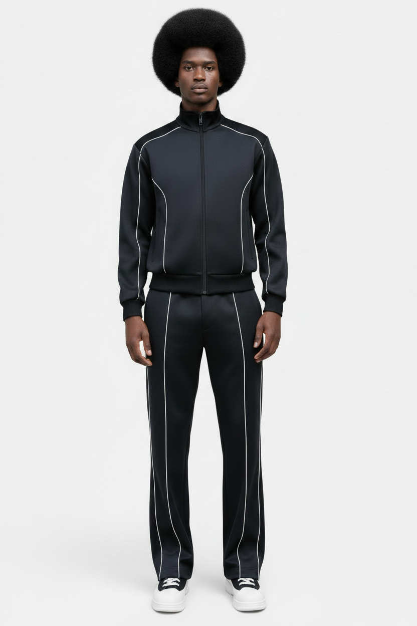 Men's Sleek Casual Wide-Leg Sports Suit