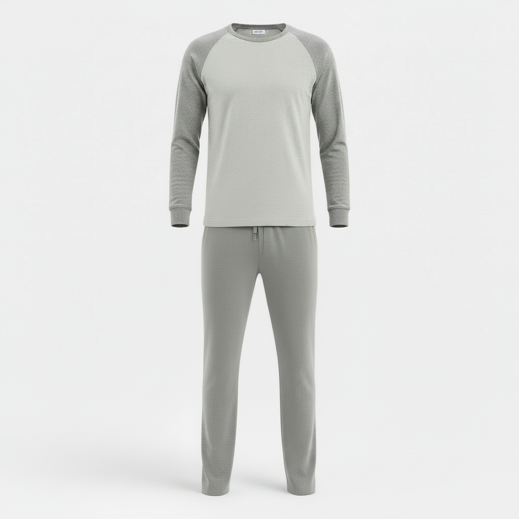 Men's 100% Cotton Antibacterial Autumn Thermal Underwear Set