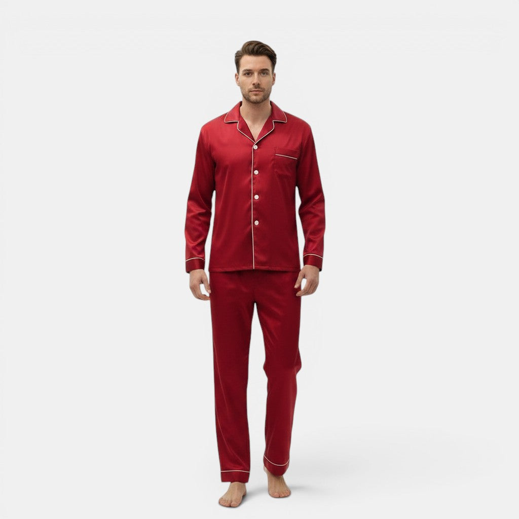 Couple Long Sleeve Pajama Set – Matching Two Piece