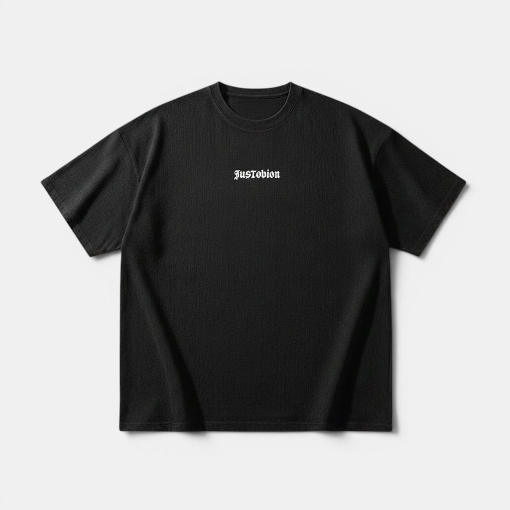 Allzom Men's Retro Suede-Feel Short-Sleeve T-Shirt in black, polyester-cotton blend with a loose fit and vintage American style.