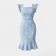 Women's Fashion Summer New Embossed Dress