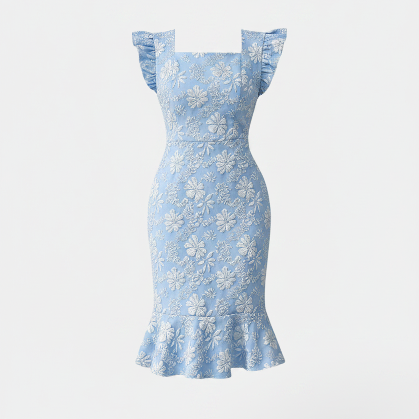 Women's Fashion Summer New Embossed Dress