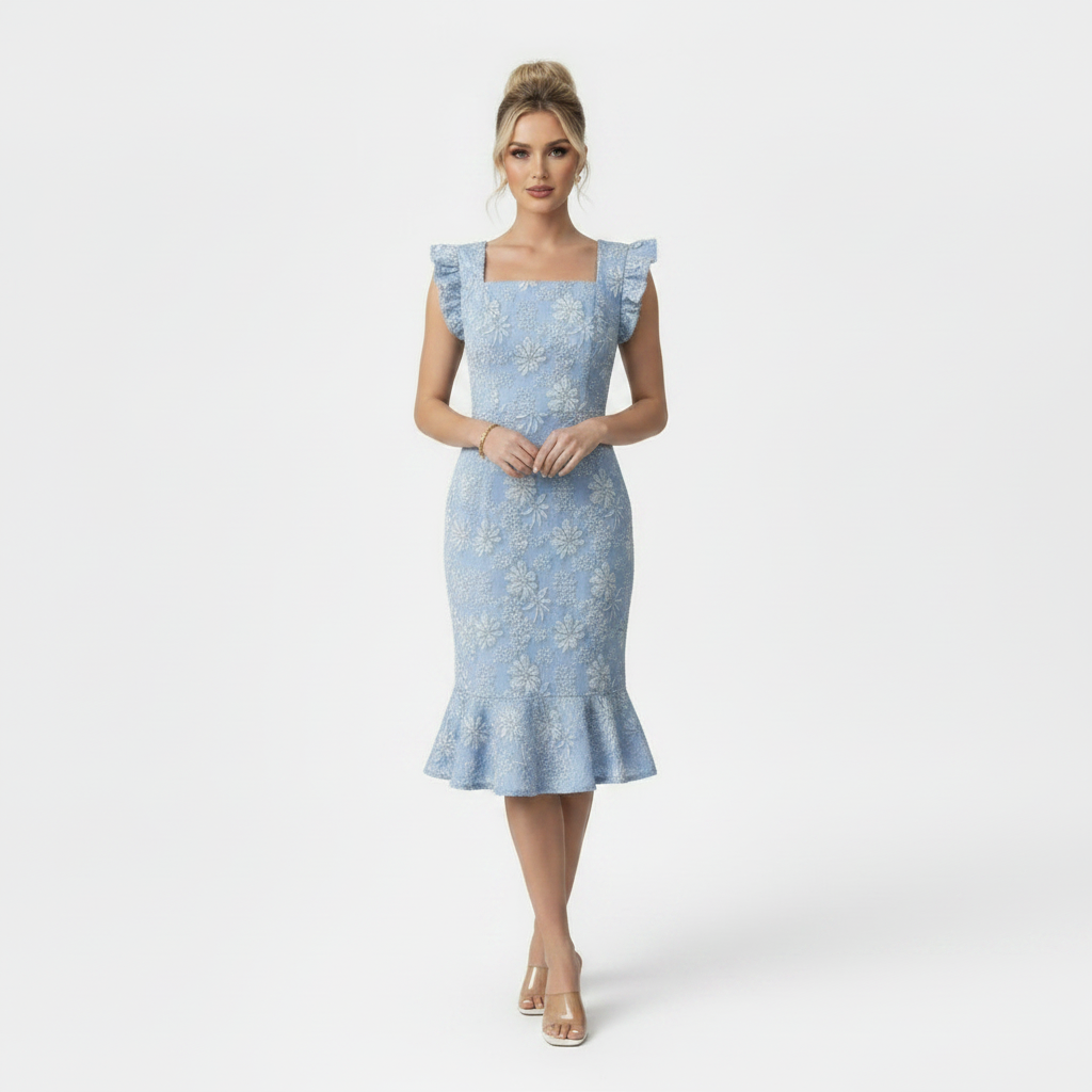 Women's Fashion Summer New Embossed Dress