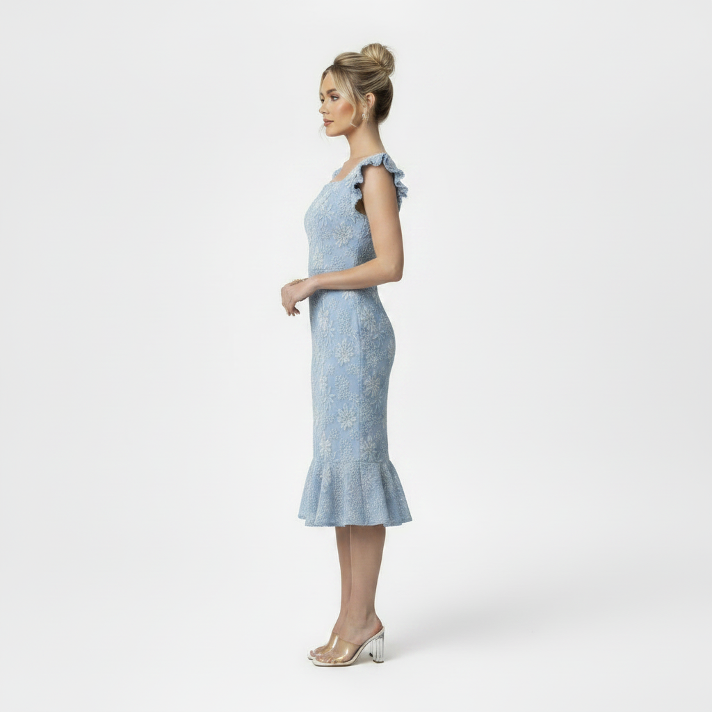 Women's Fashion Summer New Embossed Dress
