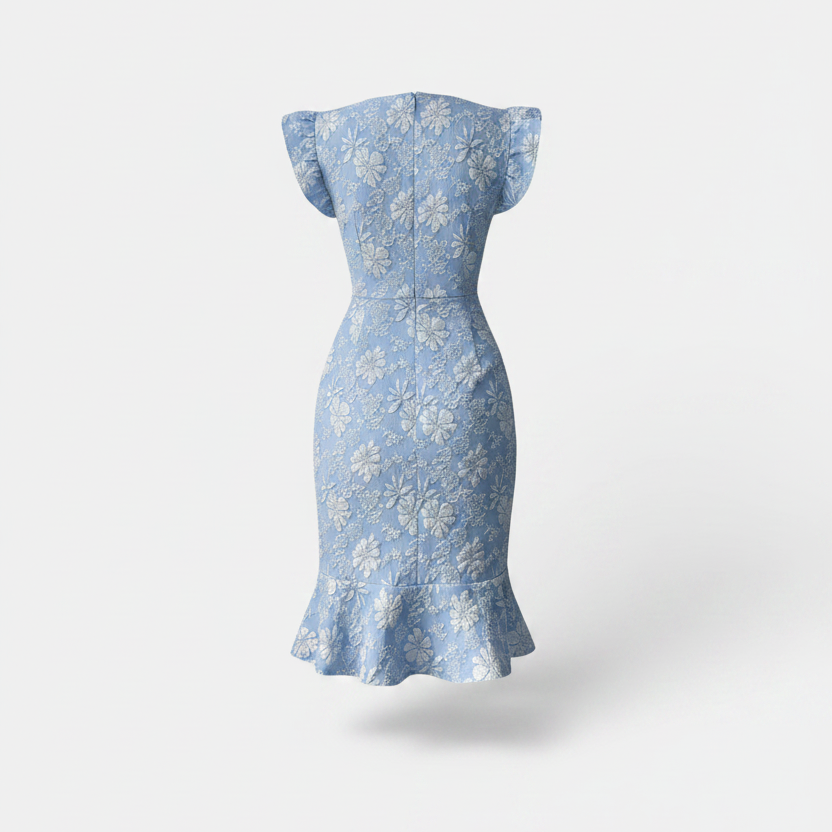 Women's Fashion Summer New Embossed Dress