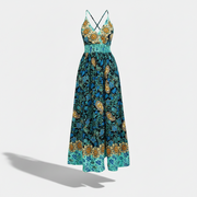 Temperament Printing Slip Dress
