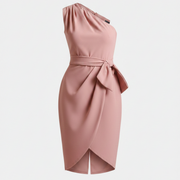 Feminine Satin Banquet Evening Gown