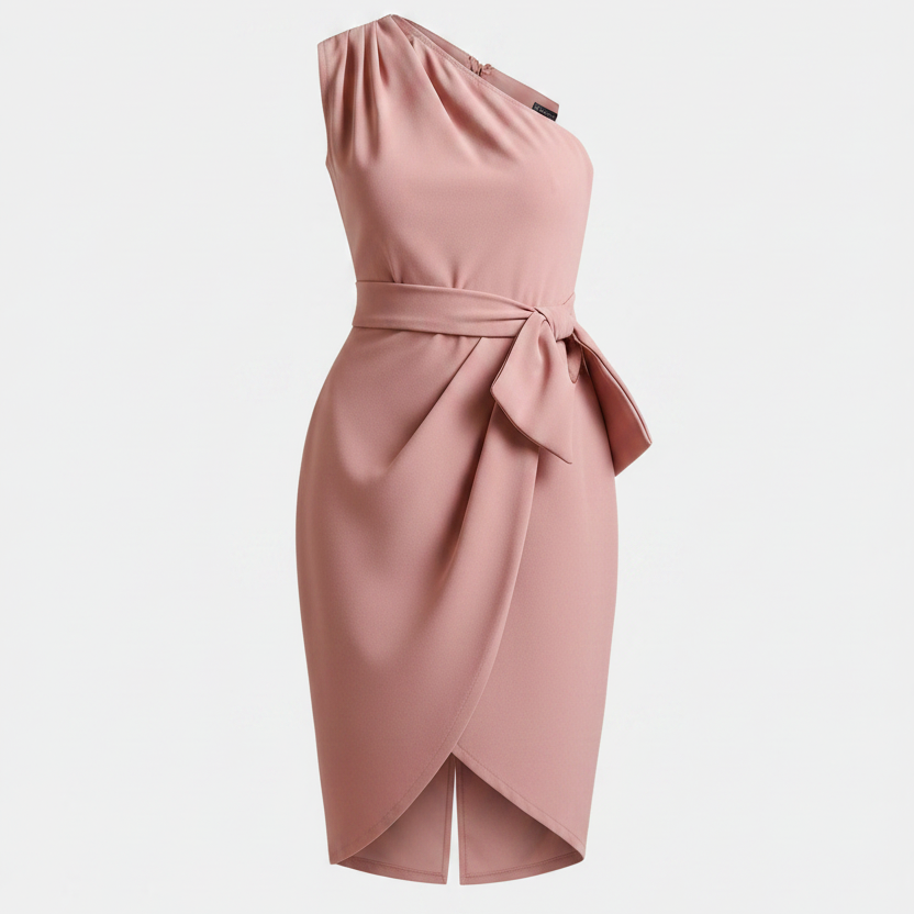 Feminine Satin Banquet Evening Gown