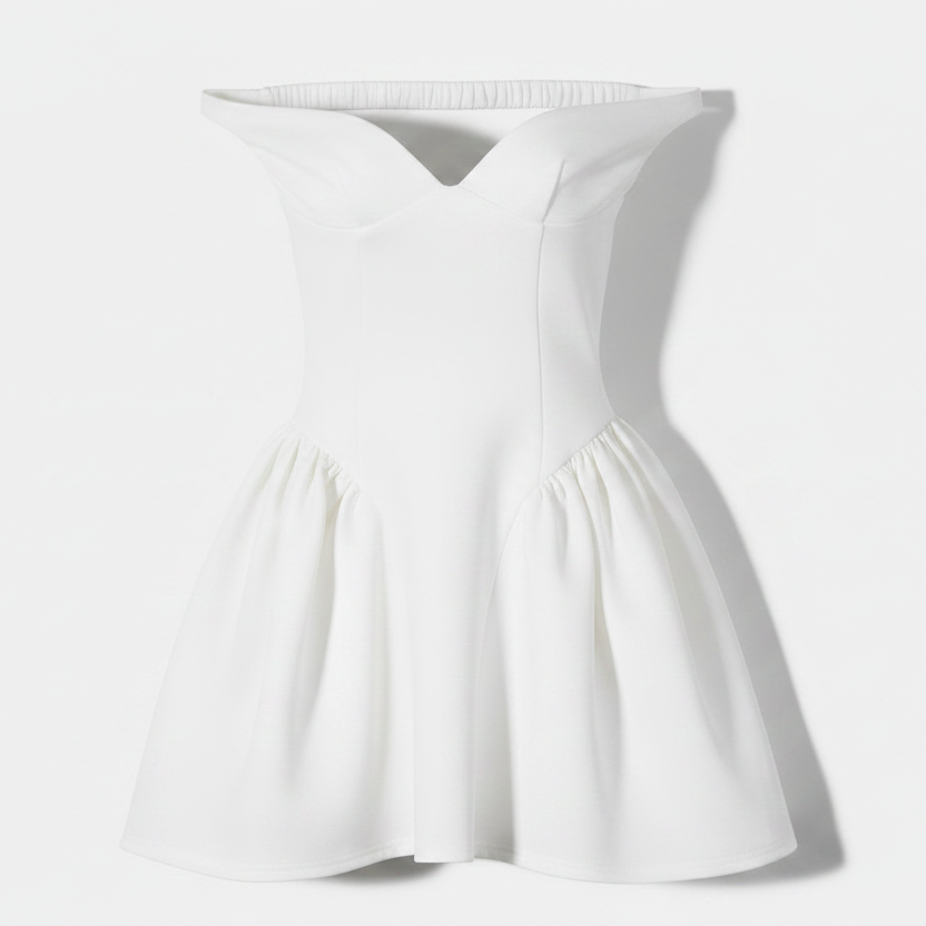 Women's Fashion Personality Solid Color Slim Fit Dress