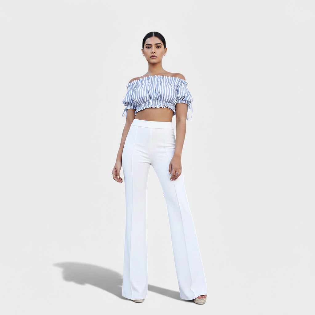Women's High Waisted Flared Pants