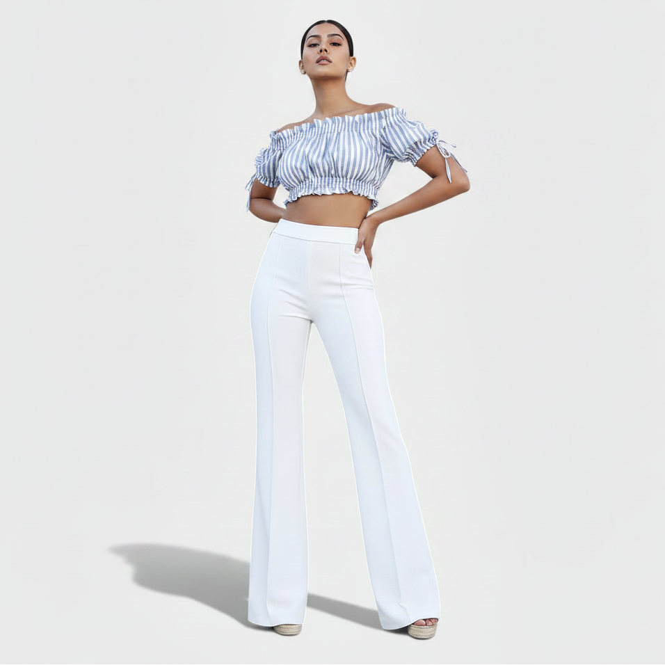 Women's High Waisted Flared Pants