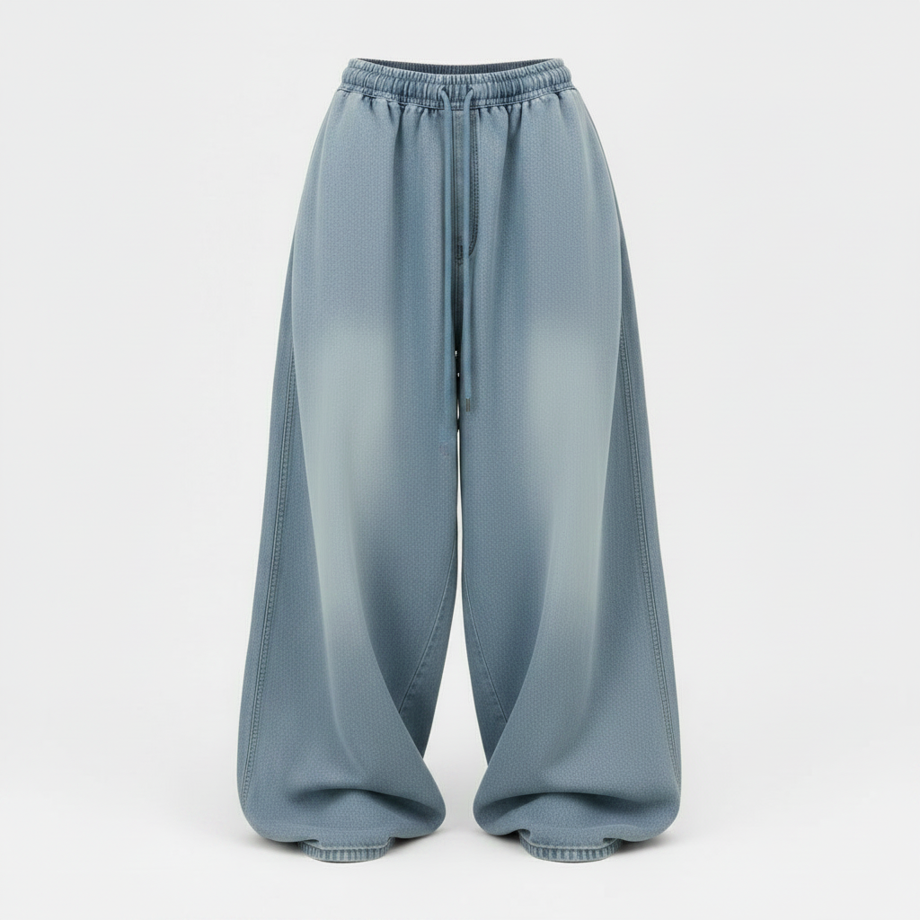 Retro High Street Wide Leg Loose Jeans