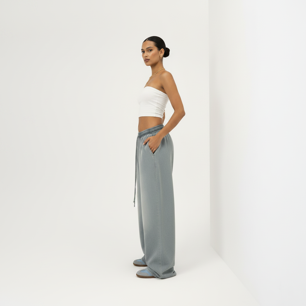 Retro High Street Wide Leg Loose Jeans