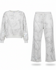 Women's Camouflage Maple Leaf Print Hoodie Sweatshirt Sports Suit