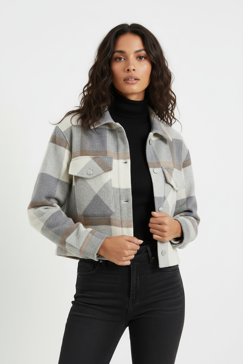 Women's Lapel Single-Breasted Premium Woolen Jacket