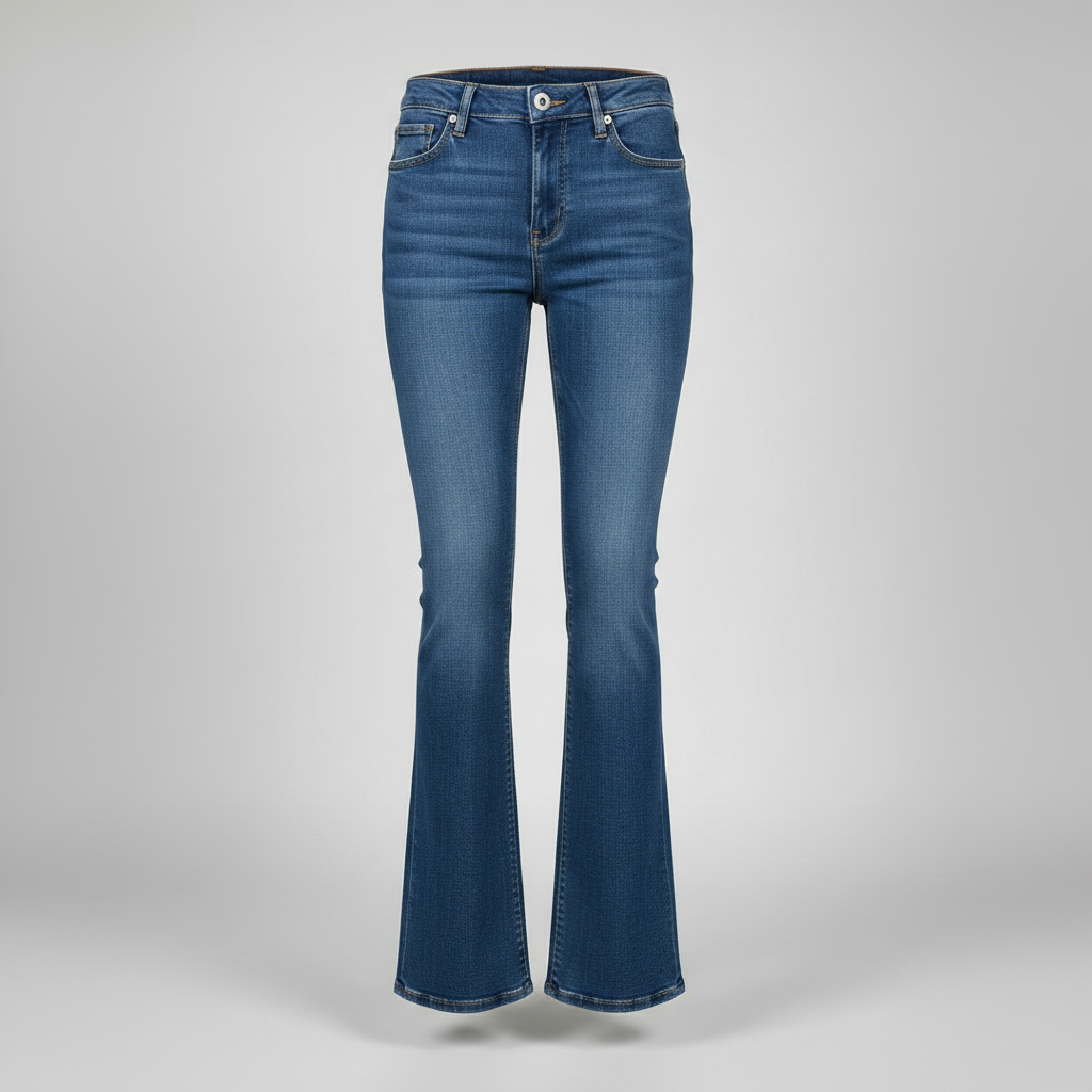 Womens Stretchy Flared Denim Jeans
