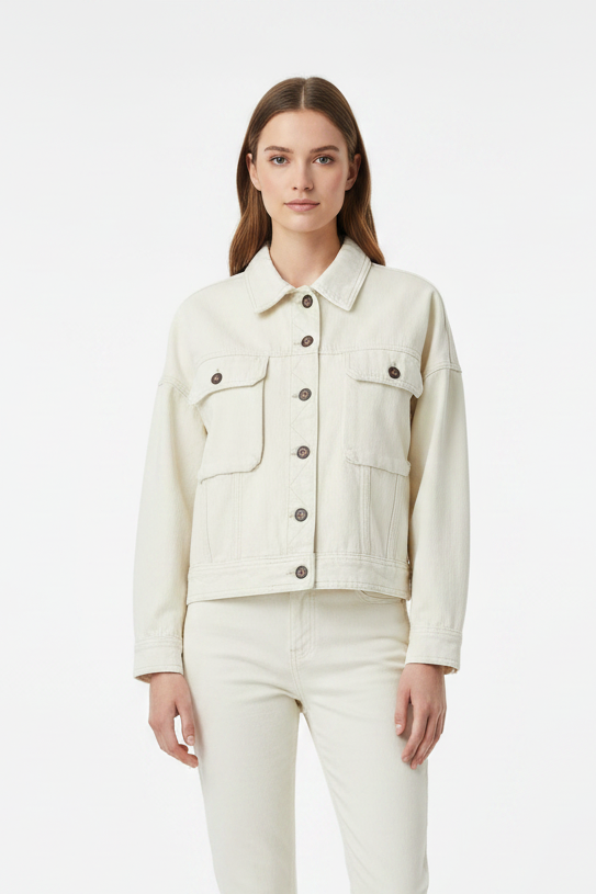 Women's Single-Breasted Loose Short Coat
