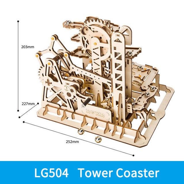 3D DIY Wooden Roller Coaster Puzzle