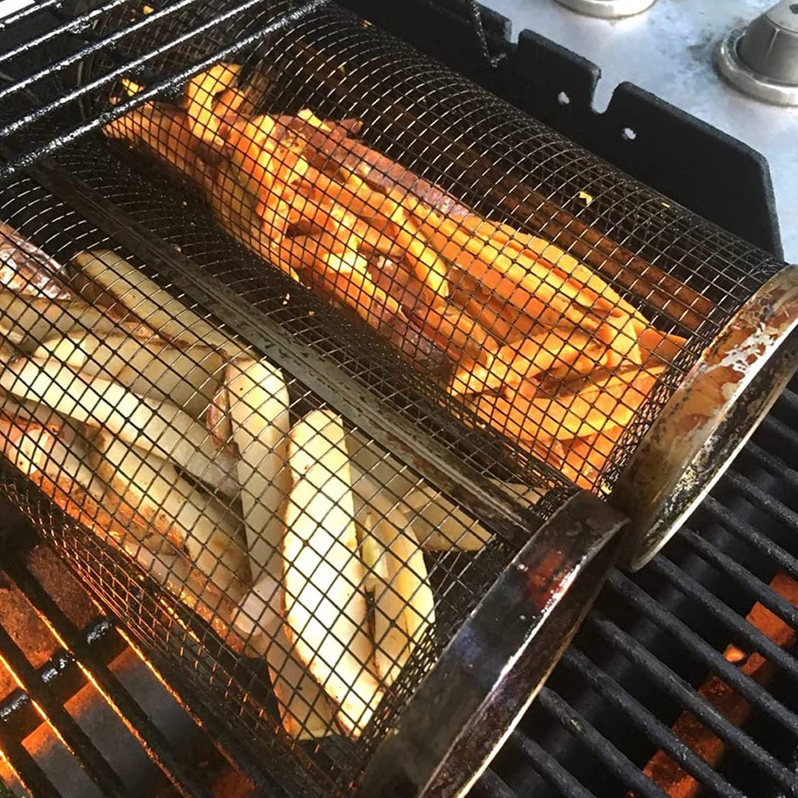 Rolling Grilling Basket for BBQ