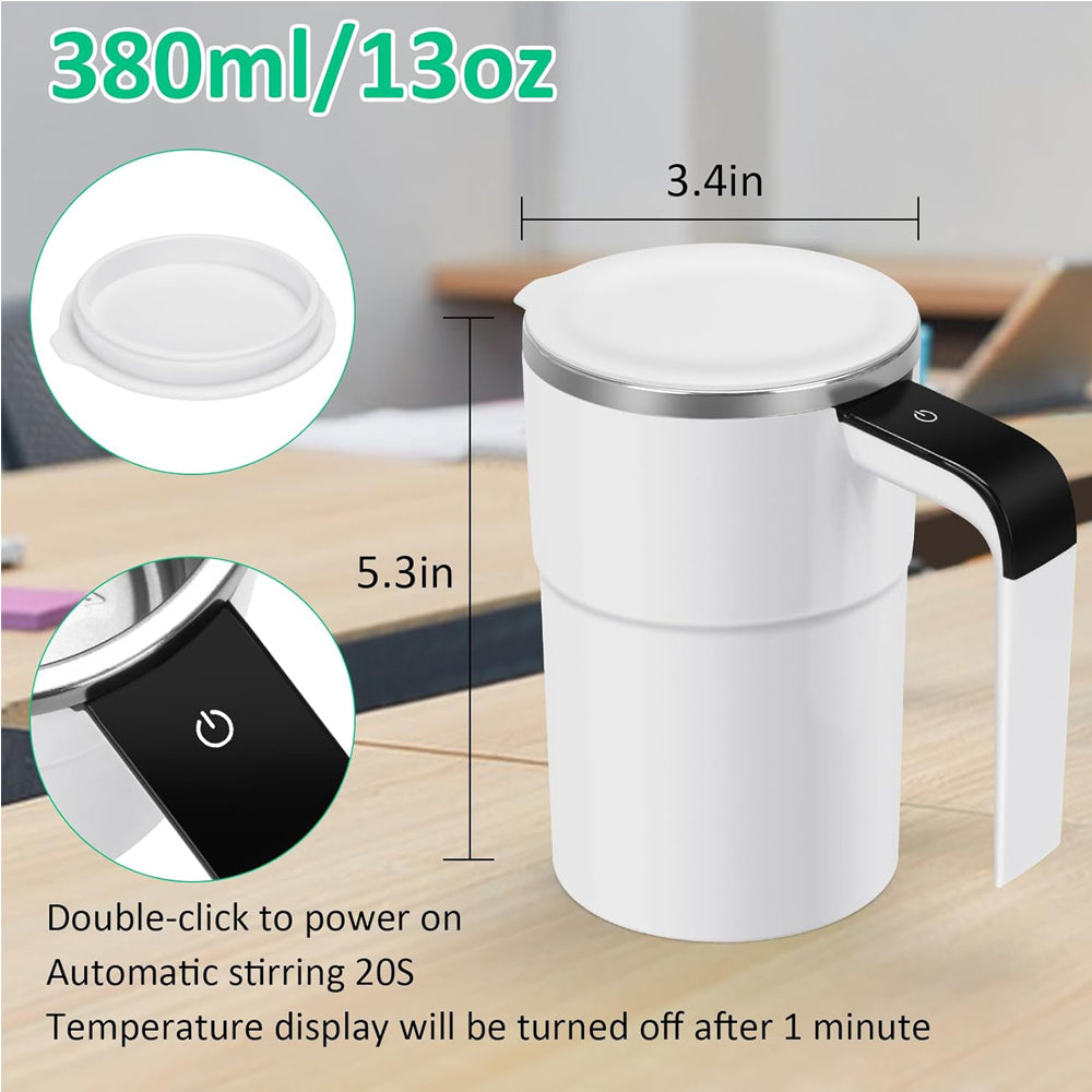 12oz Rechargeable Self-Stirring Magnetic Mug with LED Display