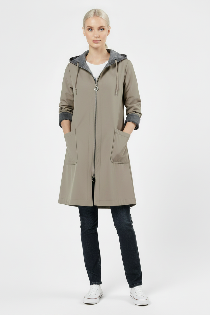 Women's Plus Size Baggy Windbreaker Coat