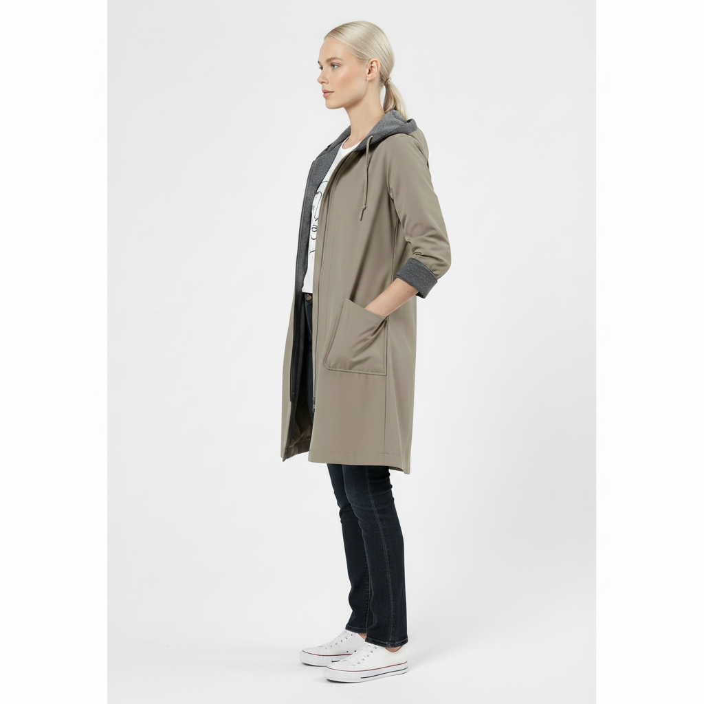 Women's Plus Size Baggy Windbreaker Coat