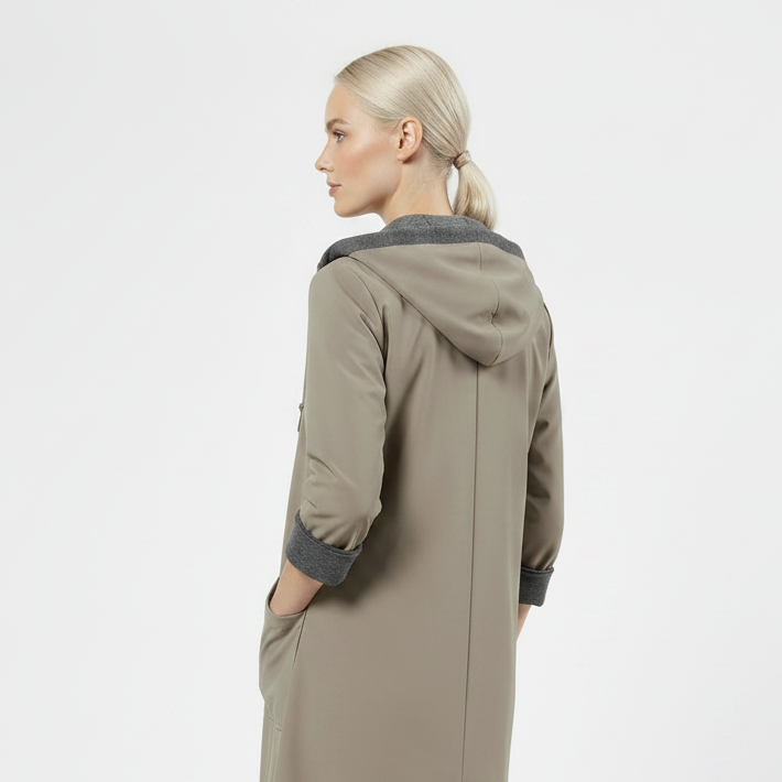 Women's Plus Size Baggy Windbreaker Coat