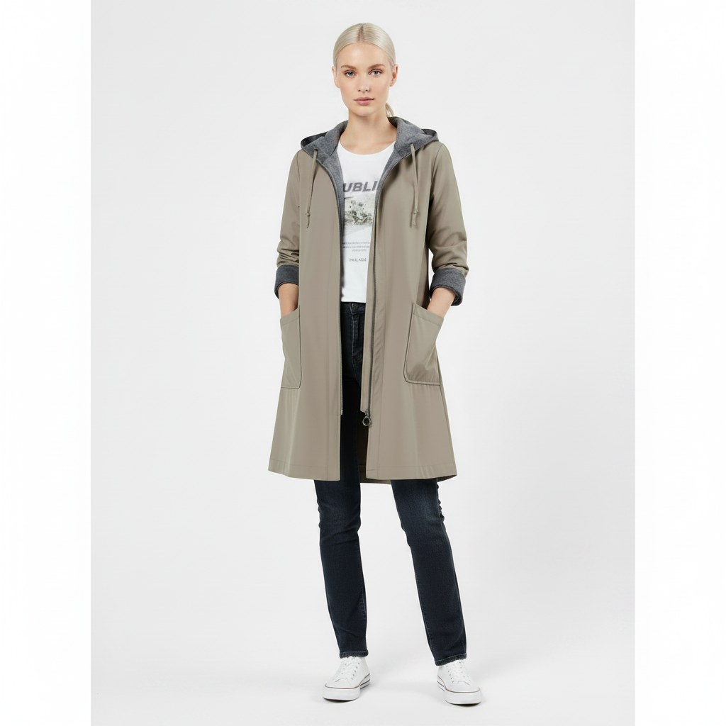 Women's Plus Size Baggy Windbreaker Coat