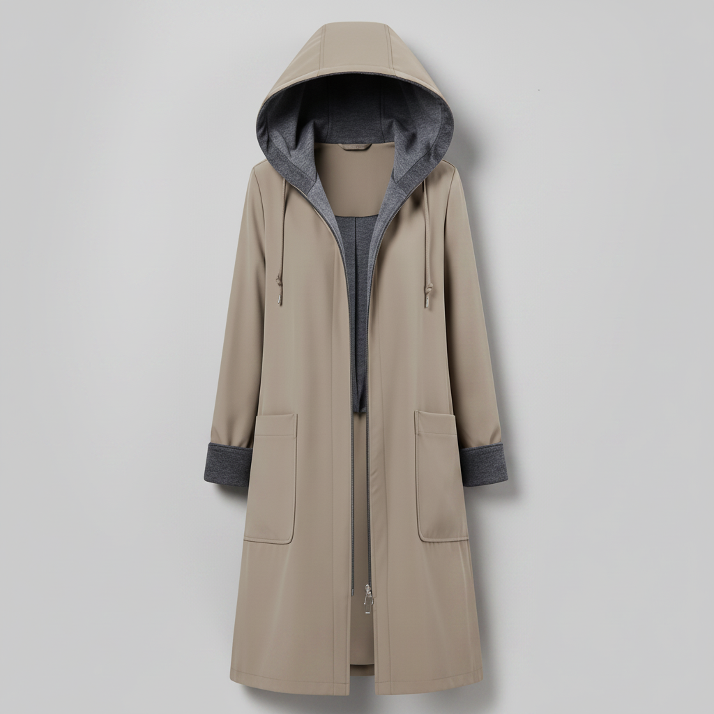 Women's Plus Size Baggy Windbreaker Coat