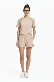 Women's Casual Short Sleeve T-Shirt & Shorts Set