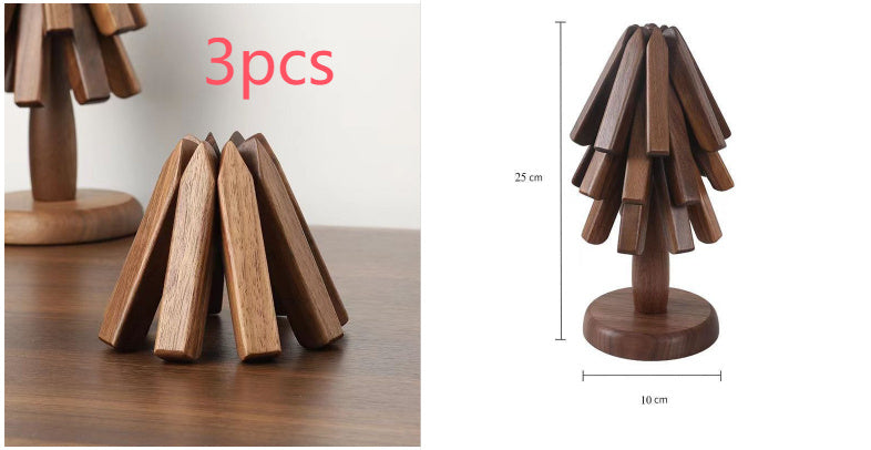Black Walnut Solid Wood Table Decoration A Tree Anti-scald Thermal Pad