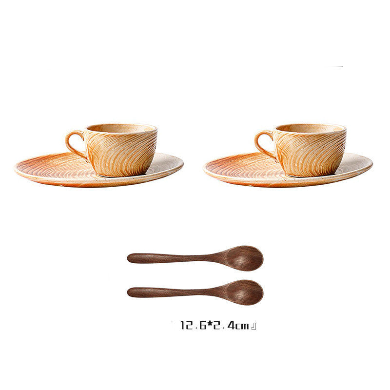 American Middle Ages Handmade Pottery Cup And Saucer Set