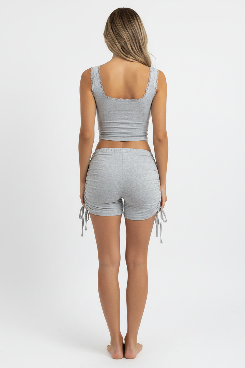 Sexy Chic Lace Camisole And Shorts Set