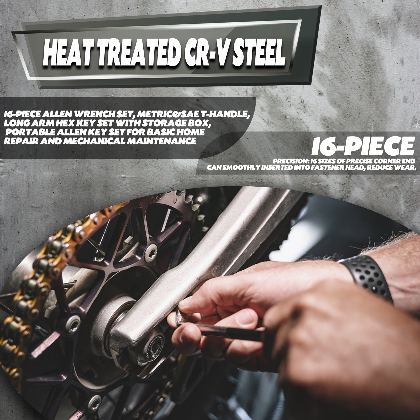 16-Piece Professional Hex Key Set