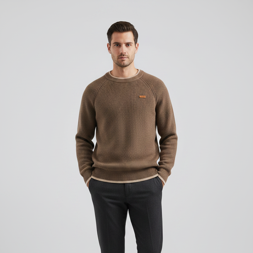 Men's Loose Fit Raglan Knitted Sweater – Autumn/Winter