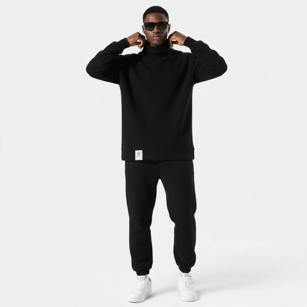 Men's Plus Fleece Warm Polar Fleece Casual Suit
