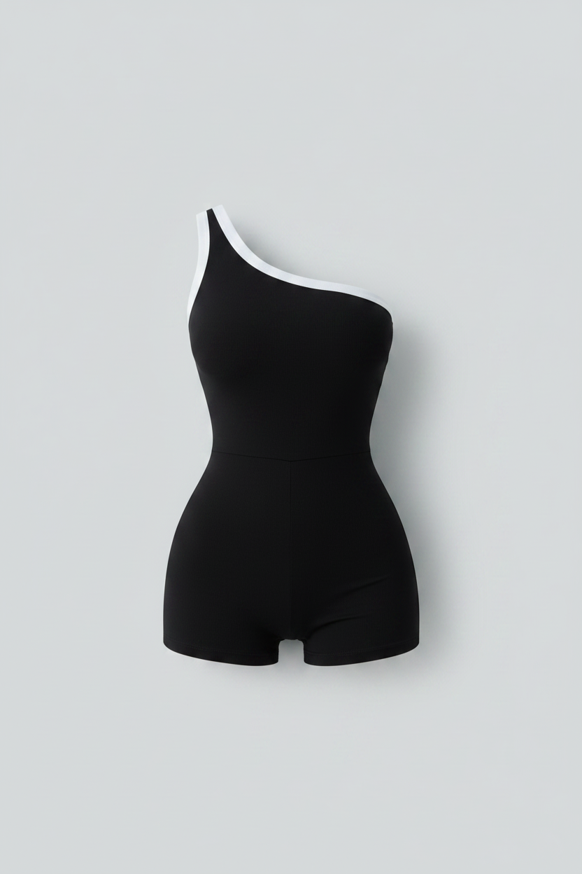 Womens Summer New Off-Shoulder Bodycon Jumpsuit Shorts