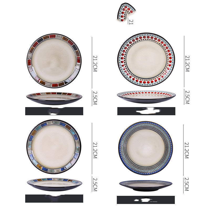 Dish Dishes Western-style Household Dishes Fruit Dishes Flat Dishes Nordic Tableware