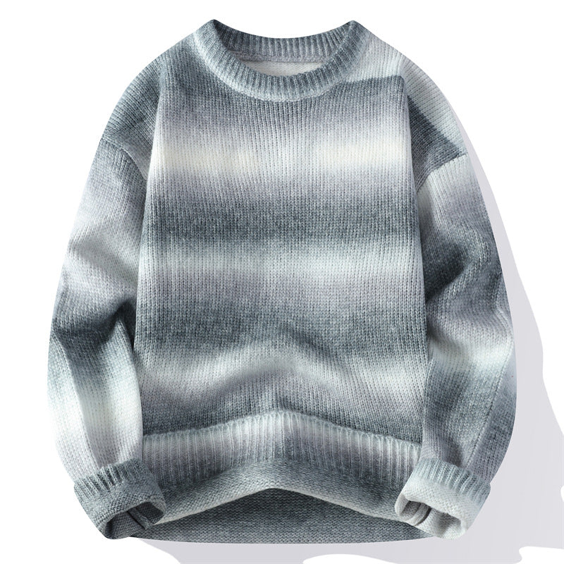 Men's Gradient Colour Loose-Fit Knitted Sweater