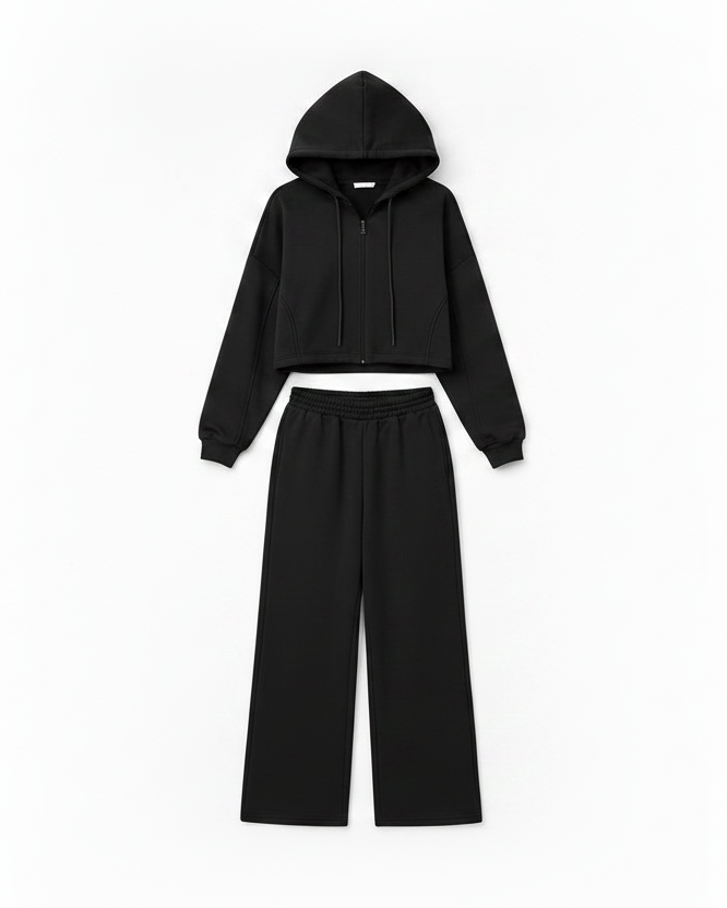 Hoodie With Drawstrings Long-sleeve Suit Women