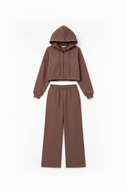Hoodie With Drawstrings Long-sleeve Suit Women