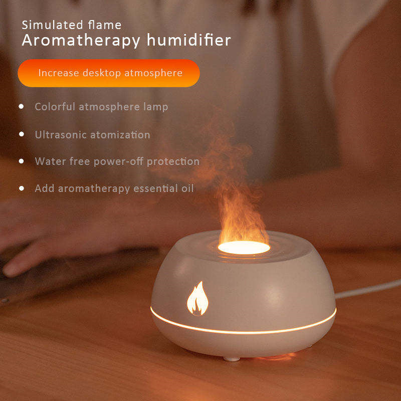 Flame Humidifier Aromatherapy Diffuser 130ml