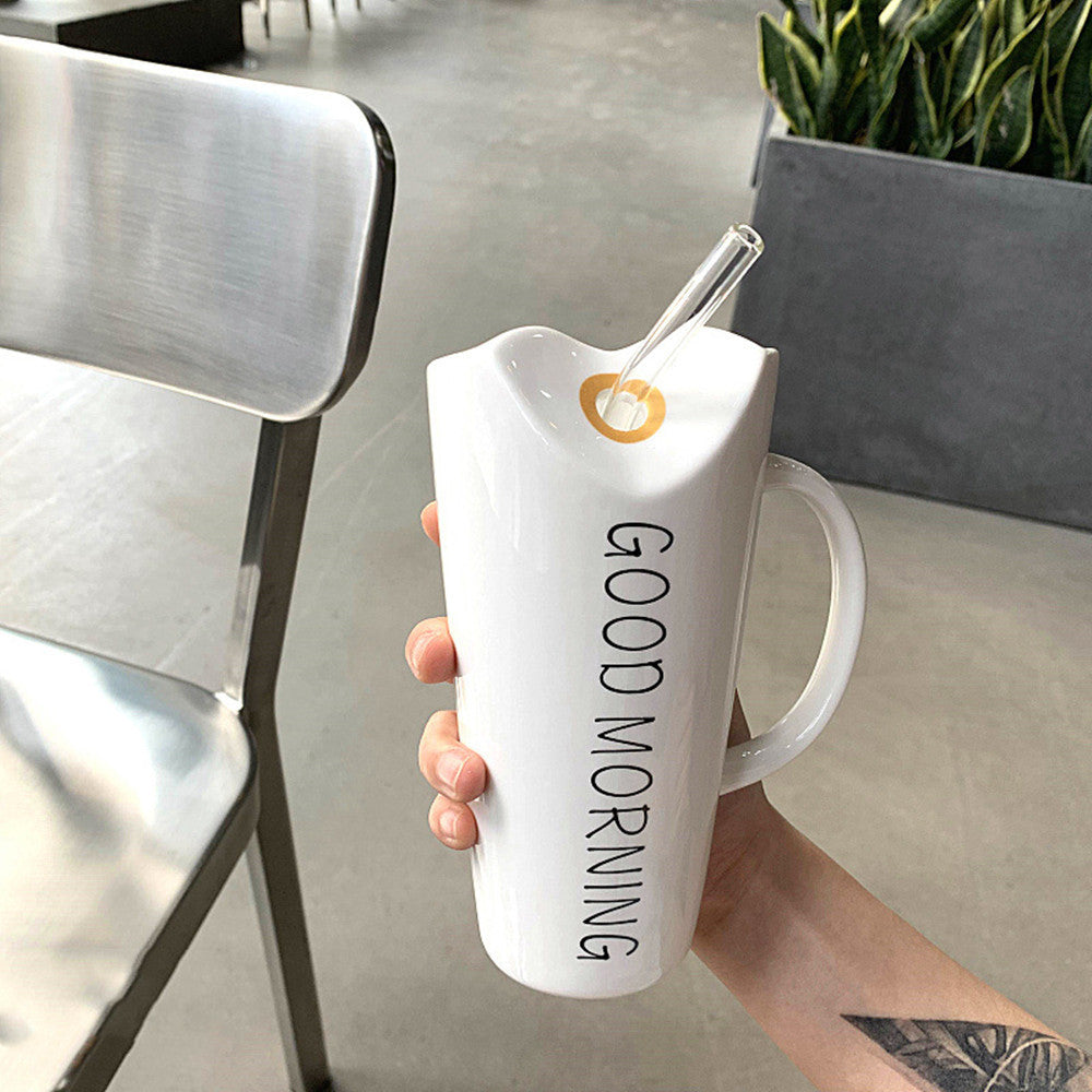 Simple Cute Creative Large Capacity Mug