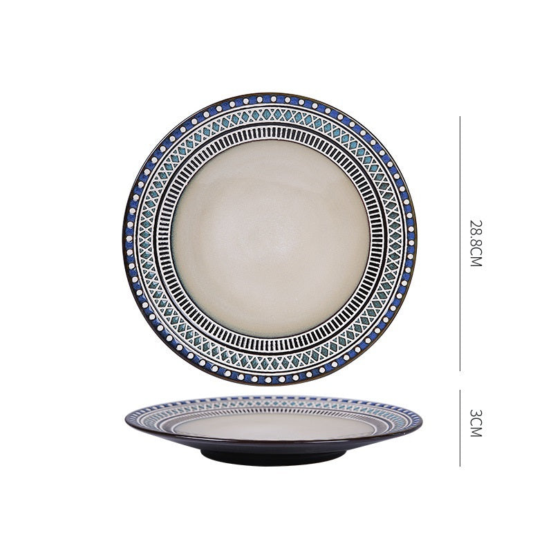 Dish Dishes Western-style Household Dishes Fruit Dishes Flat Dishes Nordic Tableware