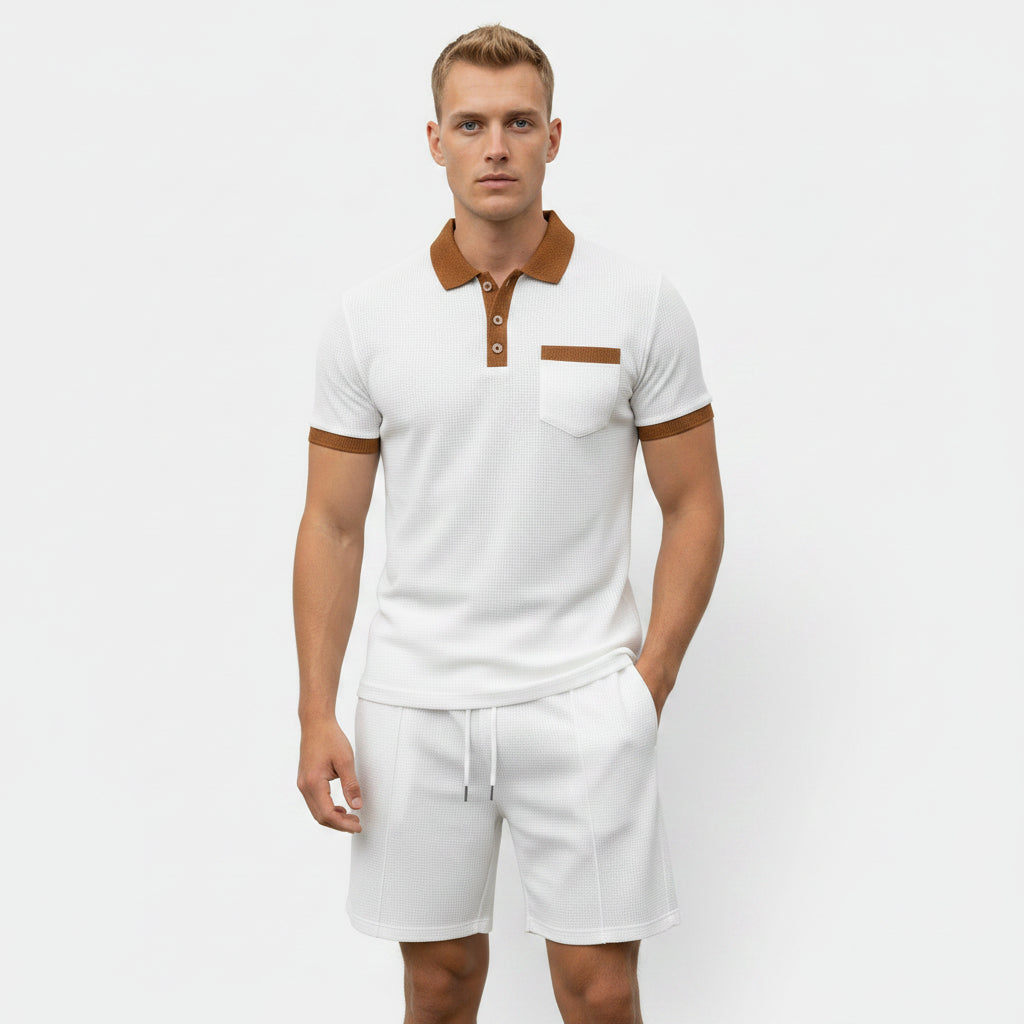 Men's Waffle Lapel Suit – Summer Smart-Casual