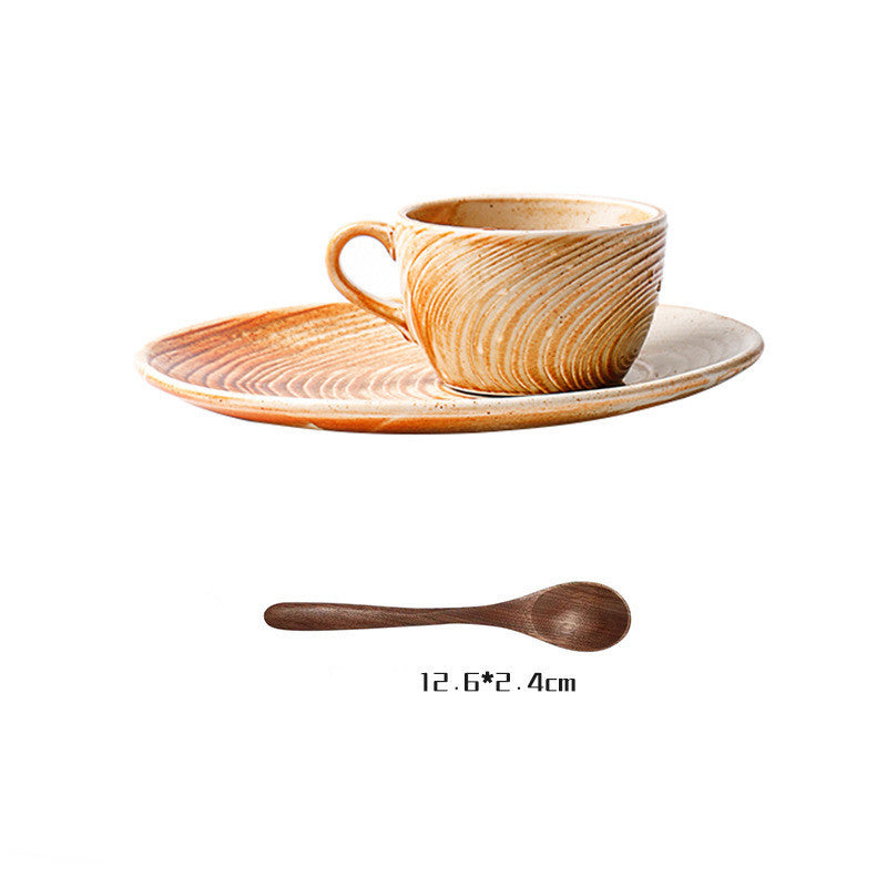 American Middle Ages Handmade Pottery Cup And Saucer Set