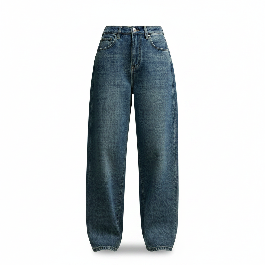 Womens Loose Wide-leg Denim Jeans