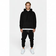Men's Polar Fleece Thermal Hooded Sweatshirt Suit – Solid Colour